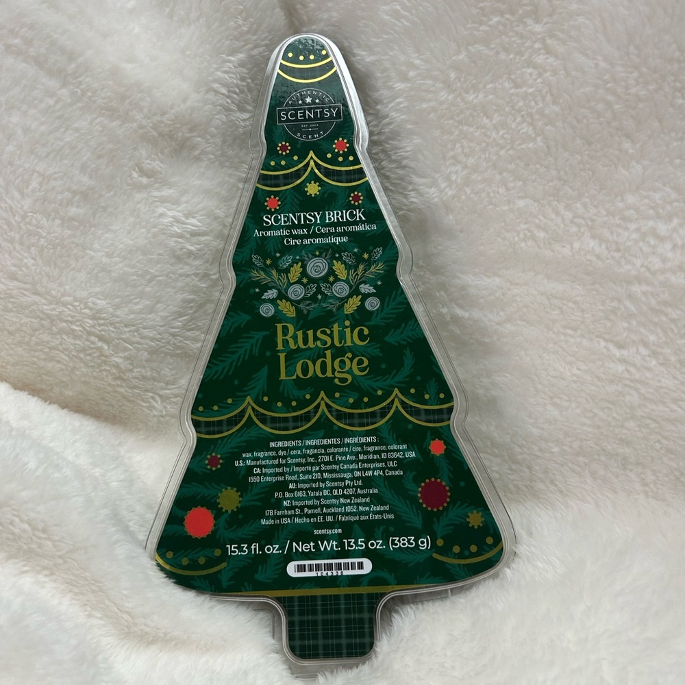 Scentsy Rustic Lodge Green Holiday Scent Brick